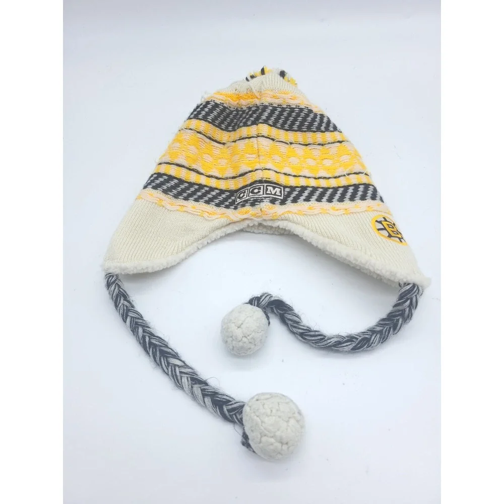 Boston Bruins Peruvian Snow Hat/ Chullo, Black & Gold